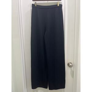 St. John Black Santiago Knit Straight-Leg Pants Sz 8